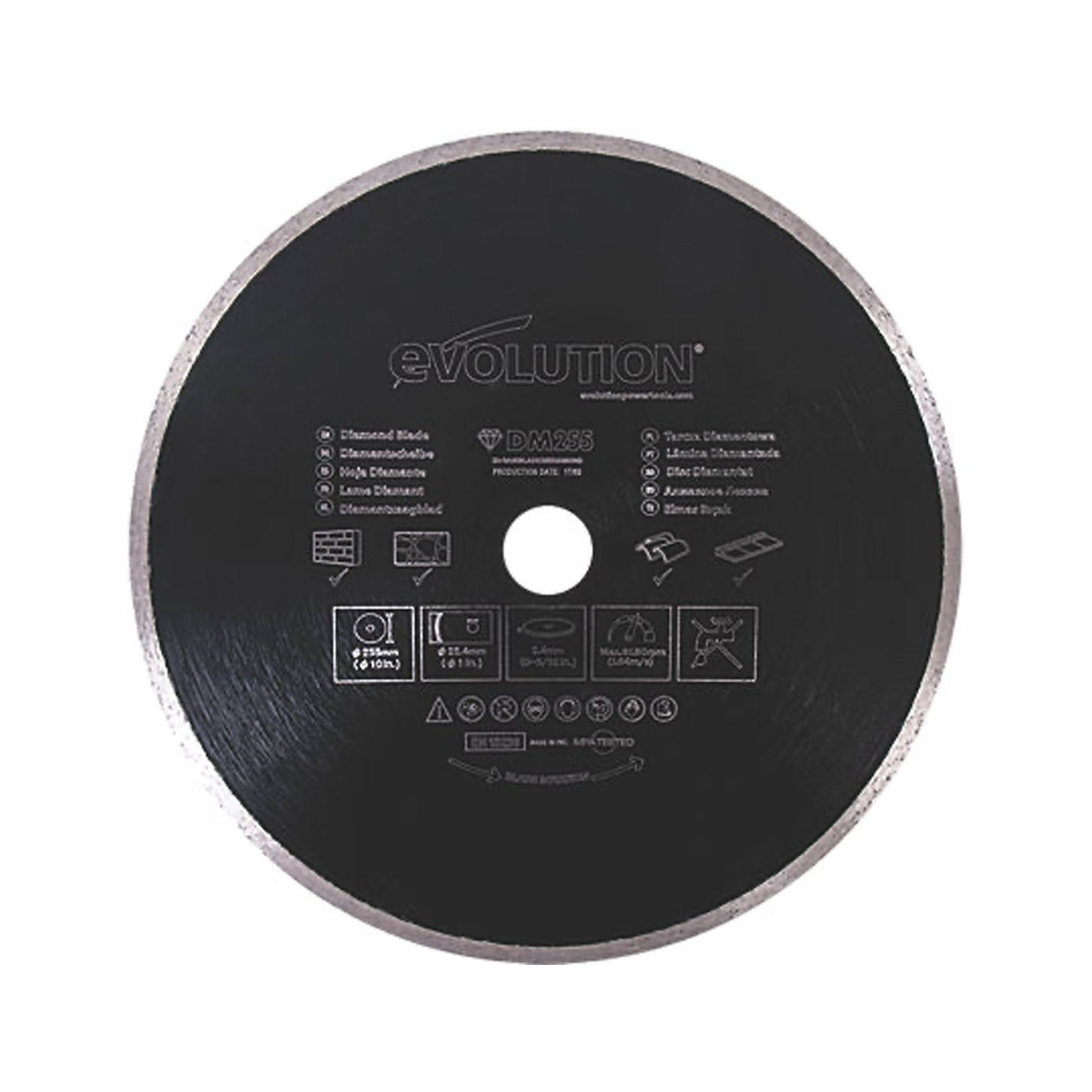 Evolution Diamond Blade RAGEBLADE255DIAMOND Masonry Dry Use 255x25.4mm - Image 2