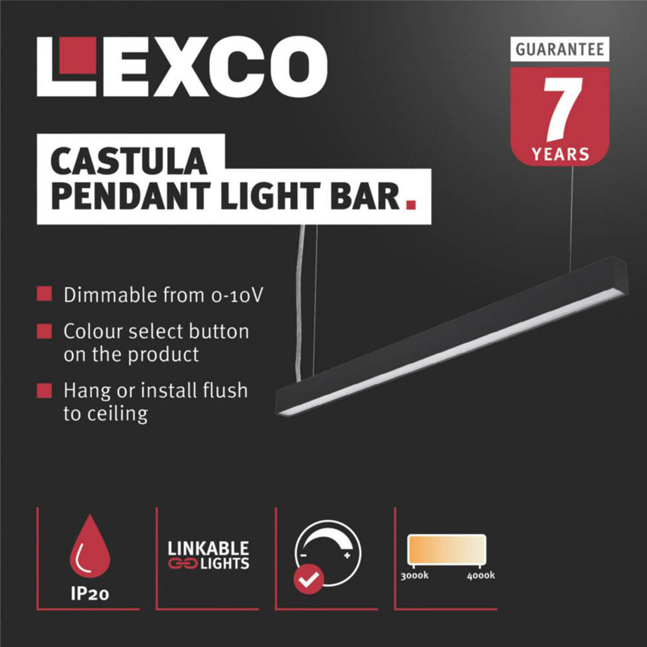 Lexco Castula LED Pendant Black 23W 2500lm - Image 2
