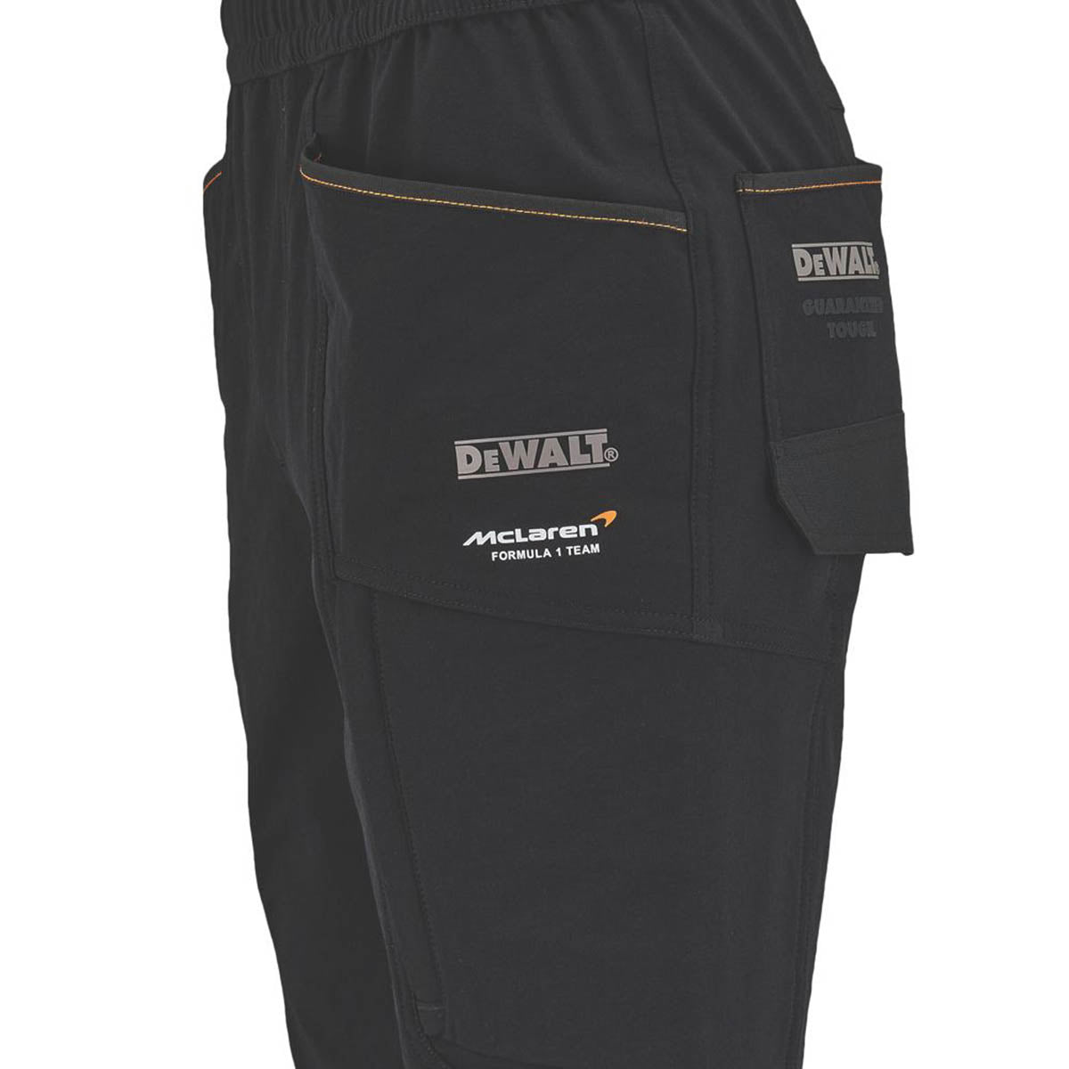 DeWalt Mens Work Shorts McLaren F1 Team Lightweight Jogger Black 34-42" W - Image 4