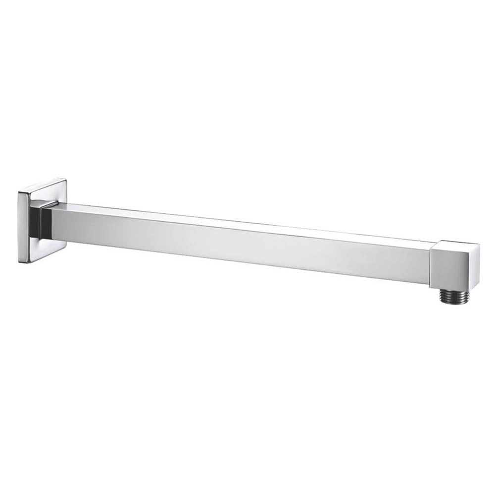 Shower Head Arm Extension Wall Mounted Square Chrome Finish Modern 330 x 60mm - Image 2