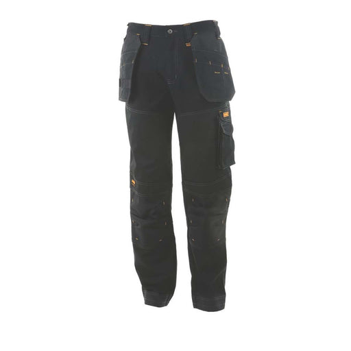 DeWalt Work Trousers Mens Regular Fit Black Multi Pockets Stretch 32"W 31"L - Image 1