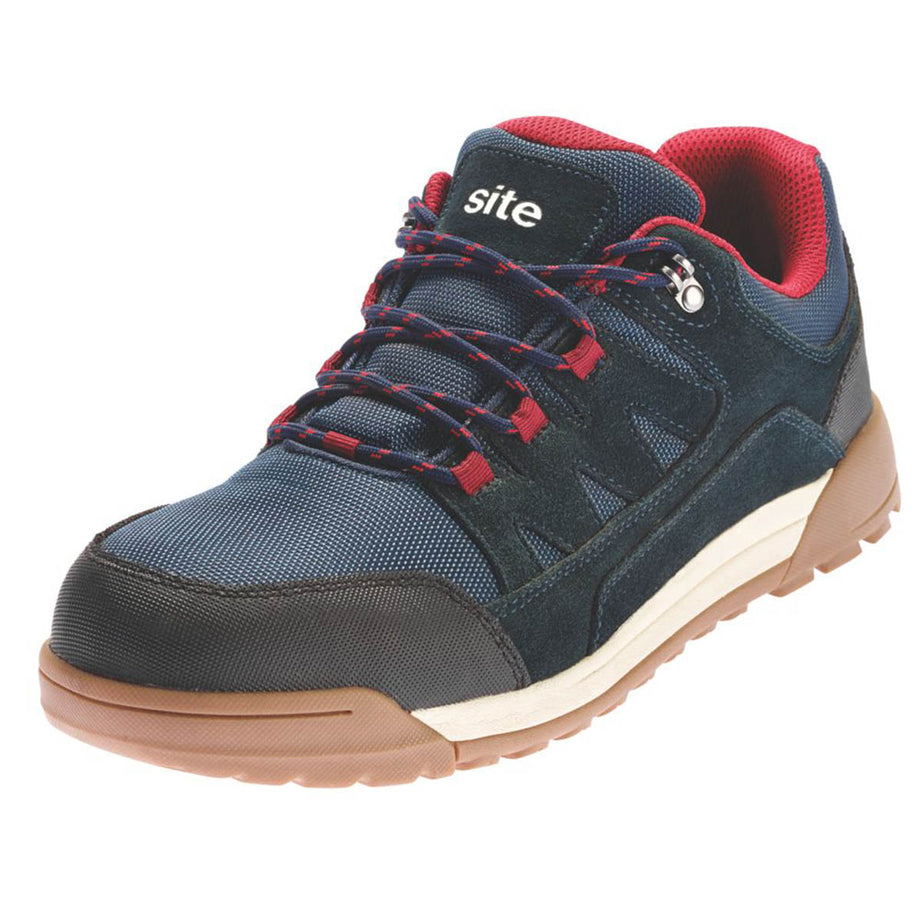 Site Safety Trainers Mens Standard Fit Blue Red Work Boots Steel Toe Size 9 - Image 1