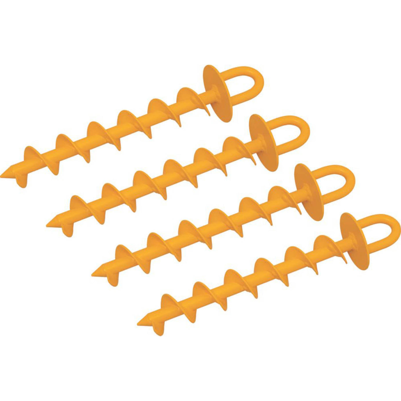 Ground Anchor Carbon Steel 345mm Fixing Cork Screw Worksite Garden Pack Of 4 - Image 1