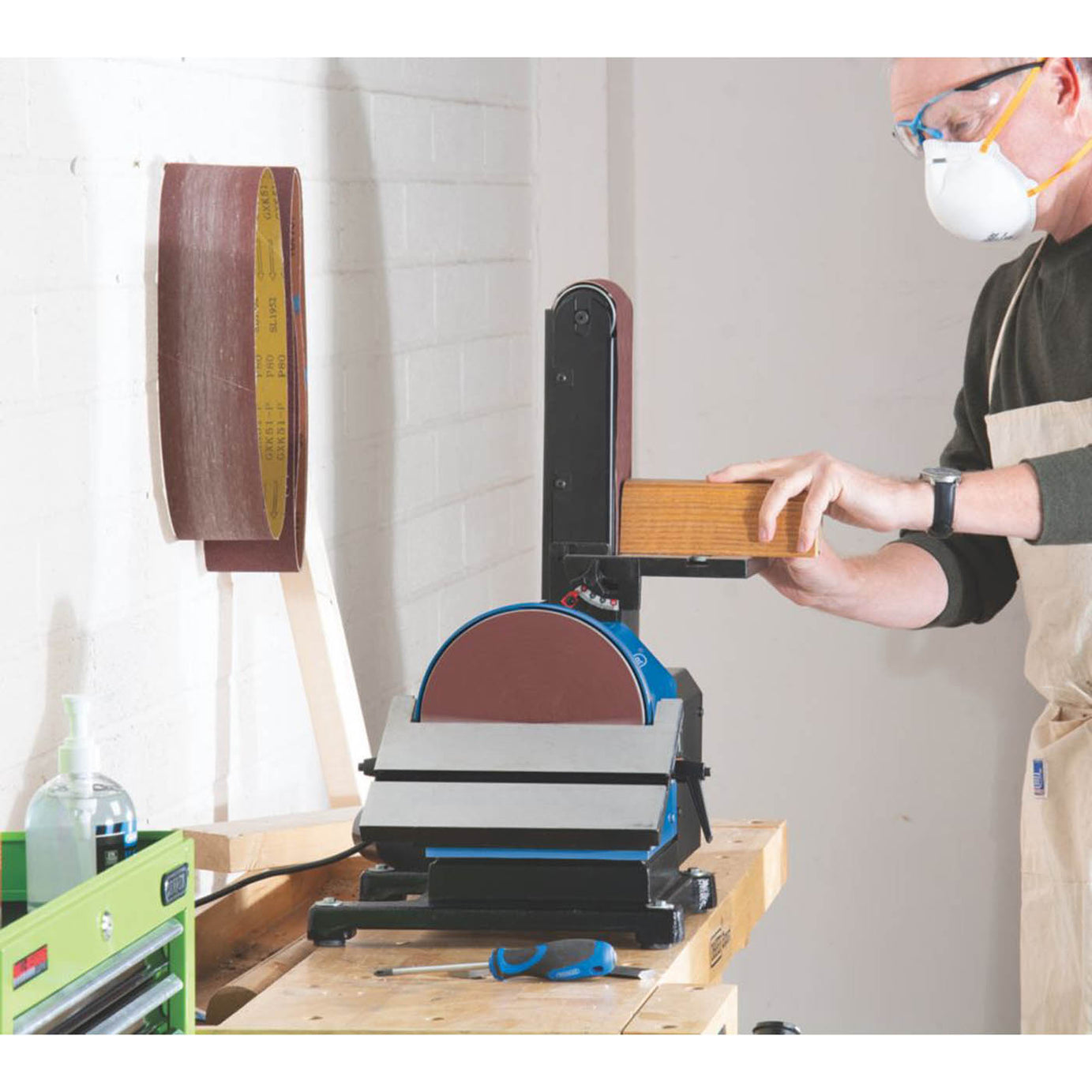 Draper Belt Disc Sander 98525 Corded Electric Adjustable Powerful 4" 500W 230V - Image 4