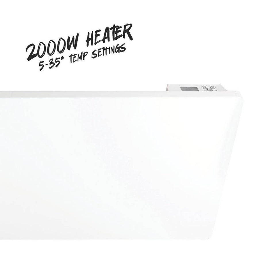 Convection Panel Heater Electric Wall Mounted White Timer Programmable 2000W - Image 4