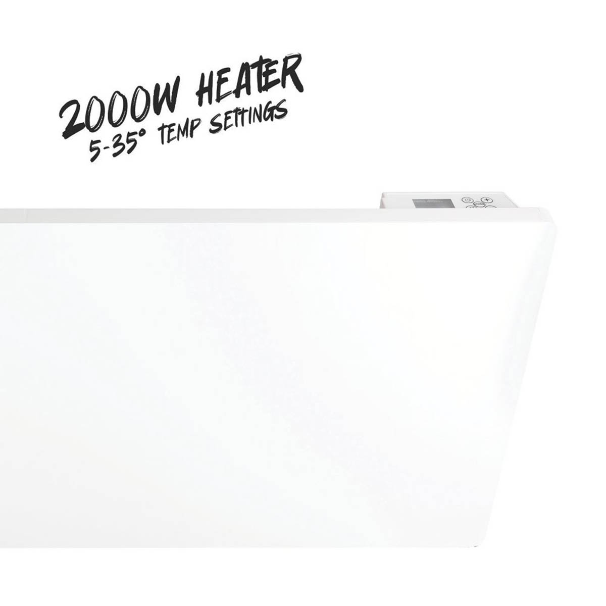 Convection Panel Heater Electric Wall Mounted White Timer Programmable 2000W - Image 4