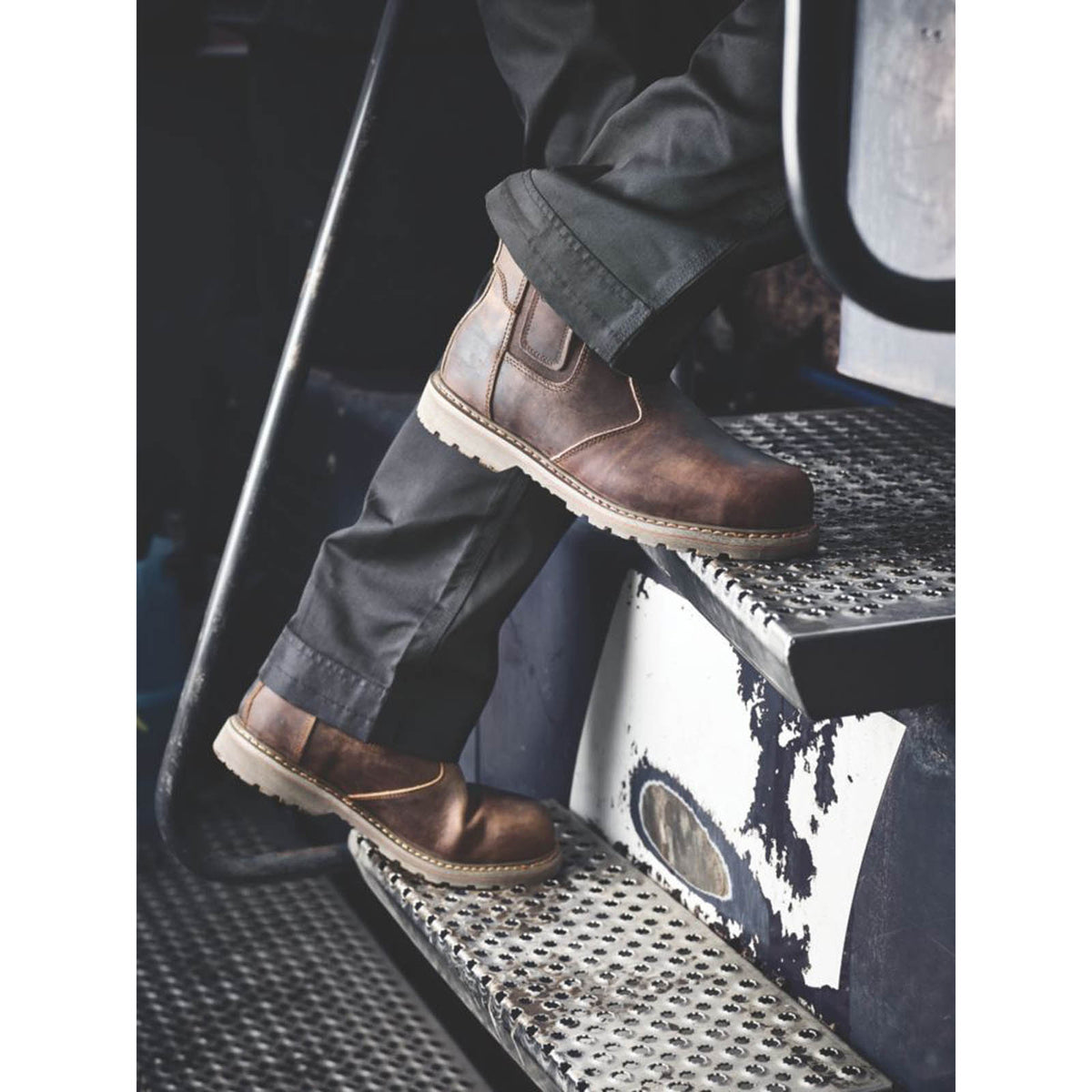 Site Mudguard Size 15  Brown  Steel Toe Cap Safety Dealer Boots - Image 3