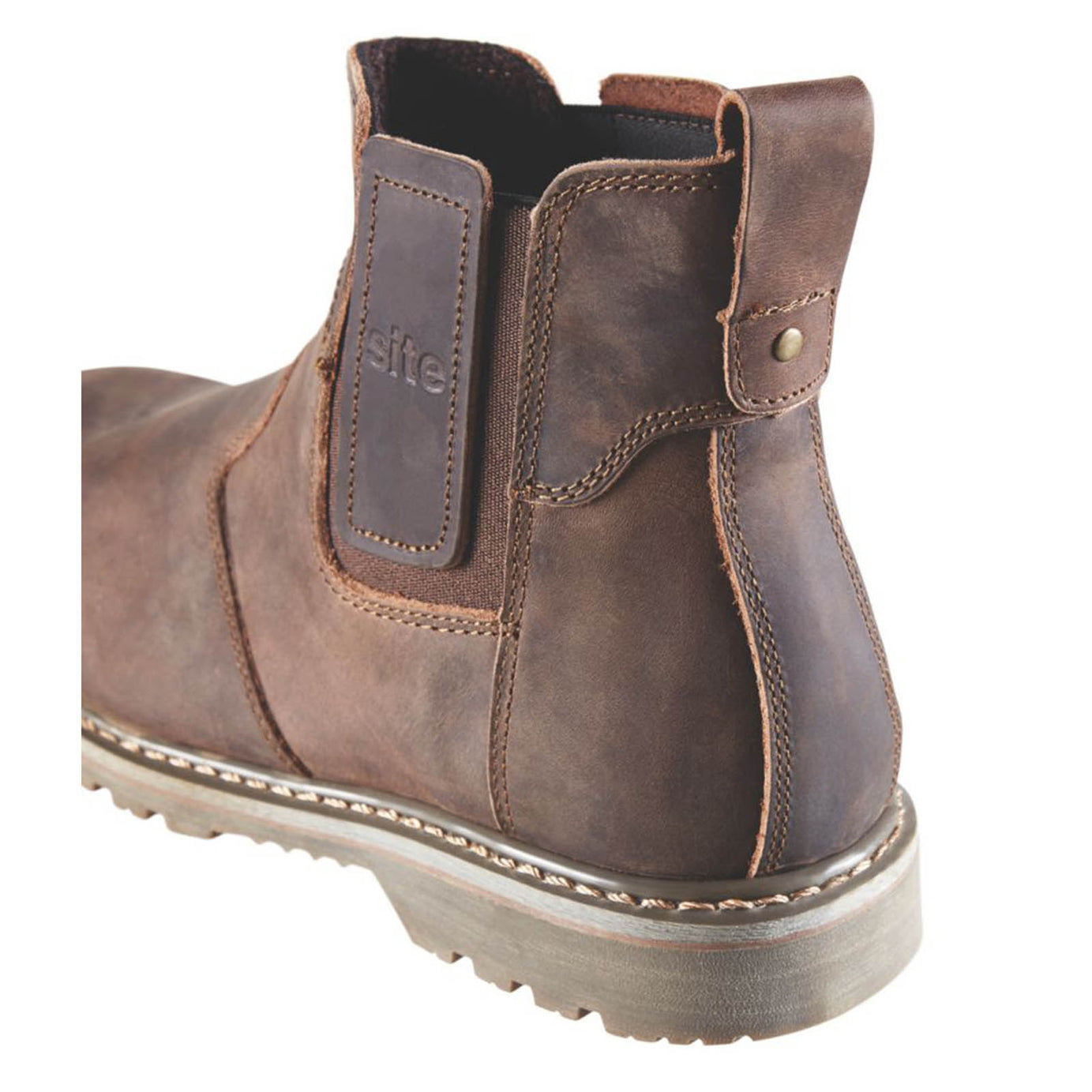 Site Mudguard Size 15  Brown  Steel Toe Cap Safety Dealer Boots - Image 5