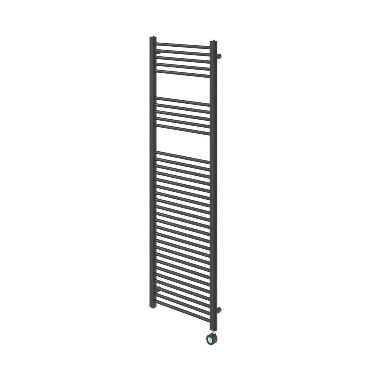 Flomasta Electric Towel Radiator Flat Black Programmable 1600mm x 500mm 1706BTU - Image 1