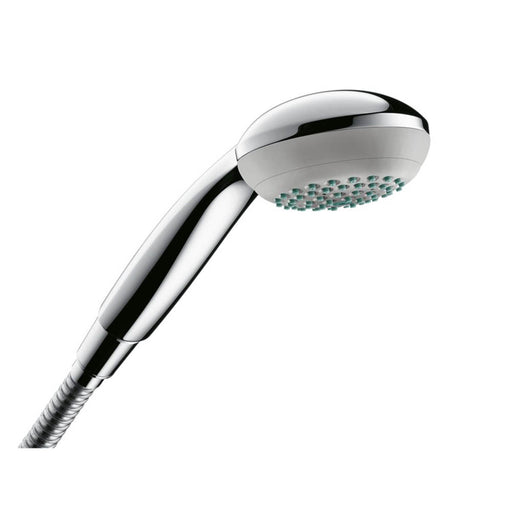 Shower Handset Round Head Single-Spray Chrome Plastic Contemporary Bathroom - Image 1