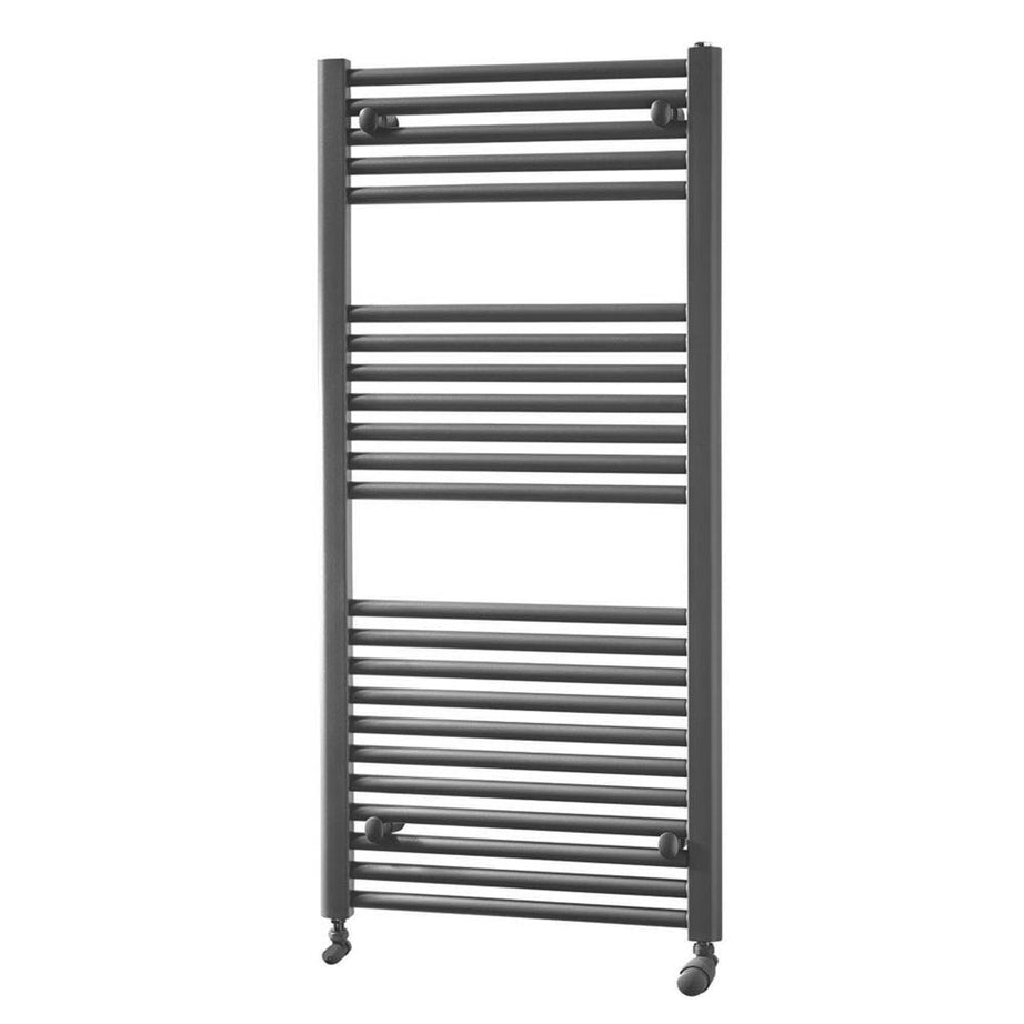 Towel Rail Radiator Matt Anthracite Flat Bathroom Warmer Ladder (H)120x(W)60cm - Image 1