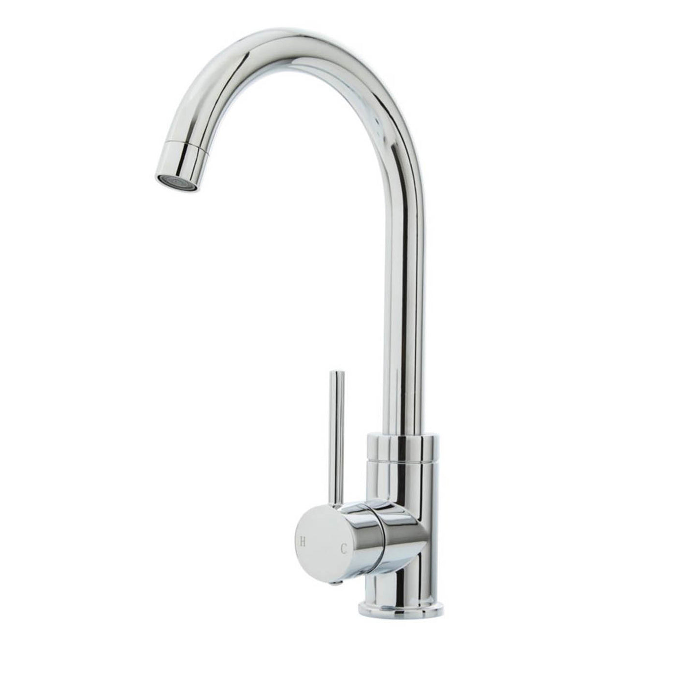 Kitchen Sink Tap Mixer Chrome Single Lever Swivel Spout Contemporary Faucet - Image 1