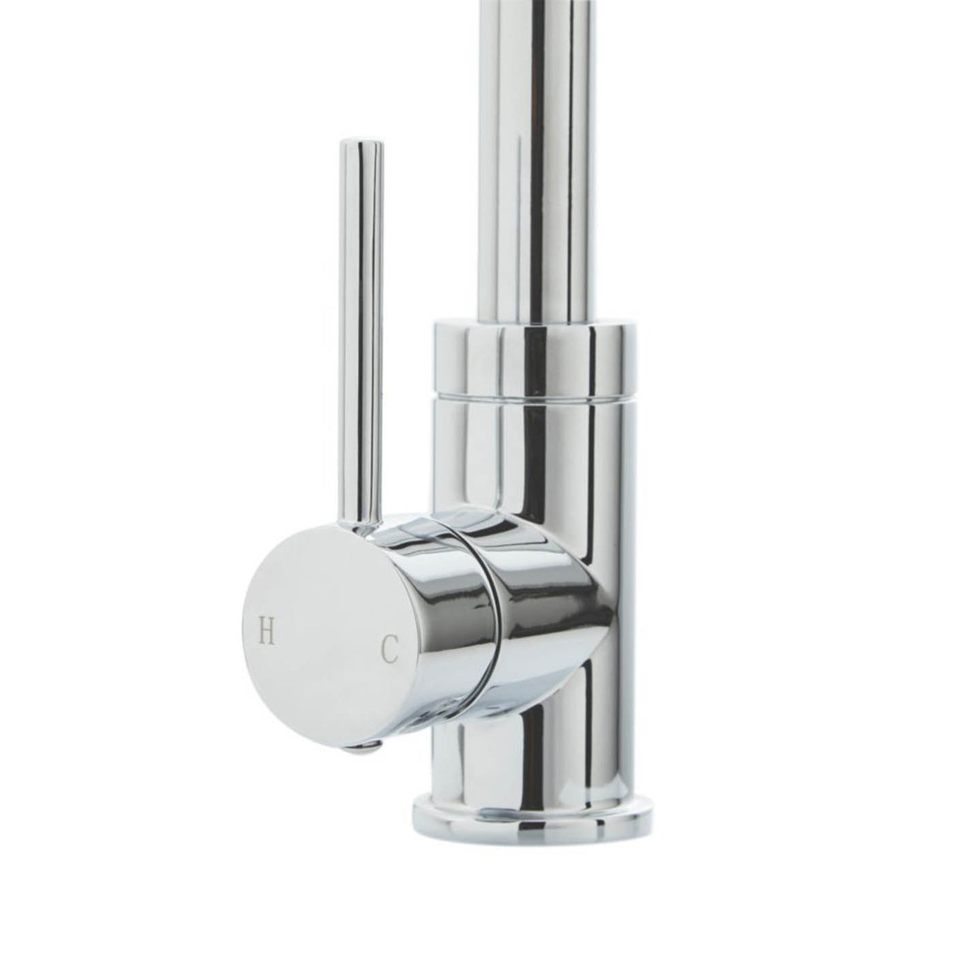 Kitchen Sink Tap Mixer Chrome Single Lever Swivel Spout Contemporary Faucet - Image 3