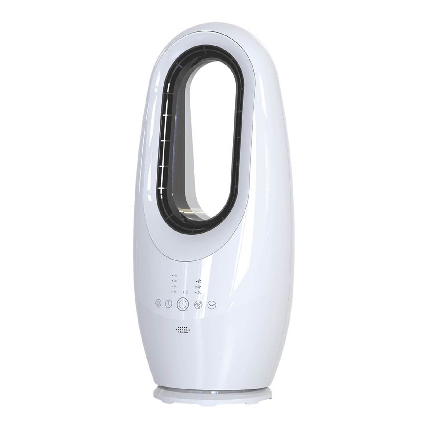Tower Desk Fan Air Cooler 22" White 3 Speed Timer Freestanding 45W Oscillating - Image 1