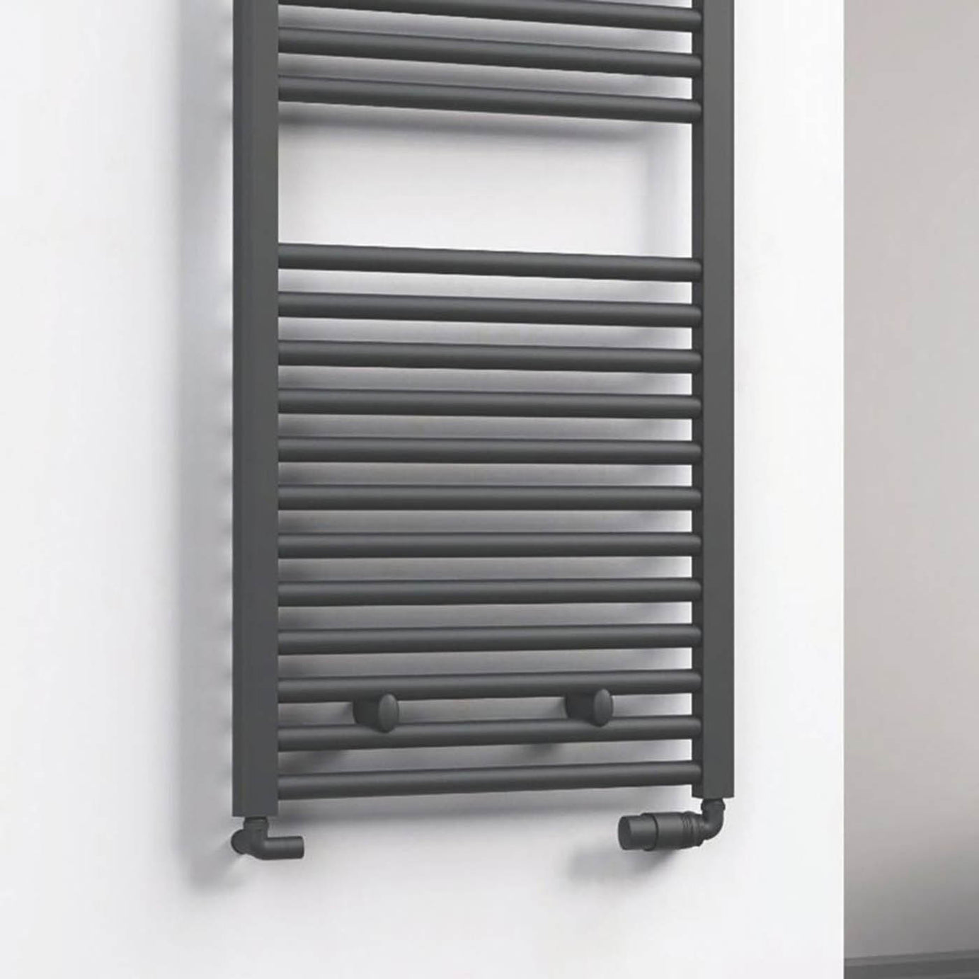 Reina Thermostatic Radiator Valve And Lockshield 15x15mm Anthracite Corner - Image 2