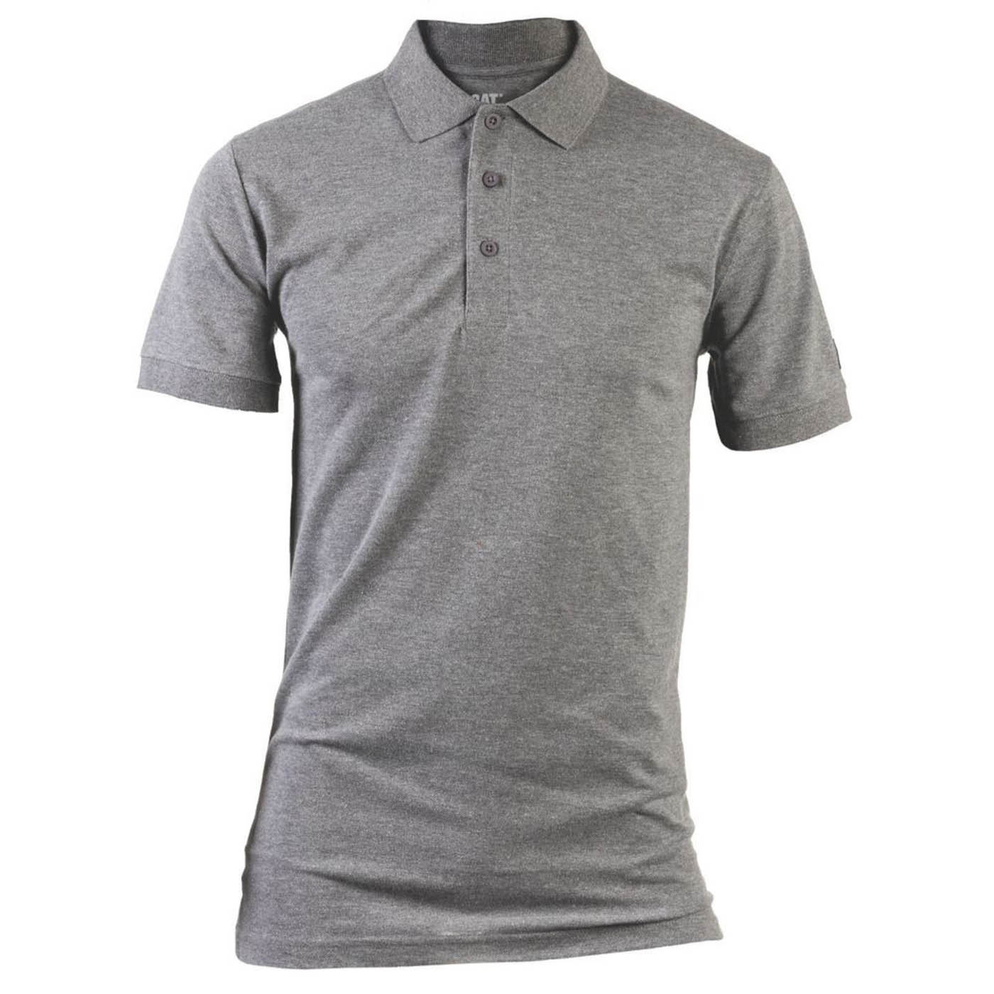 CAT Work Polo Shirt Mens Regular Fit Dark Grey Short Sleeve Large 41" Chest - Image 2