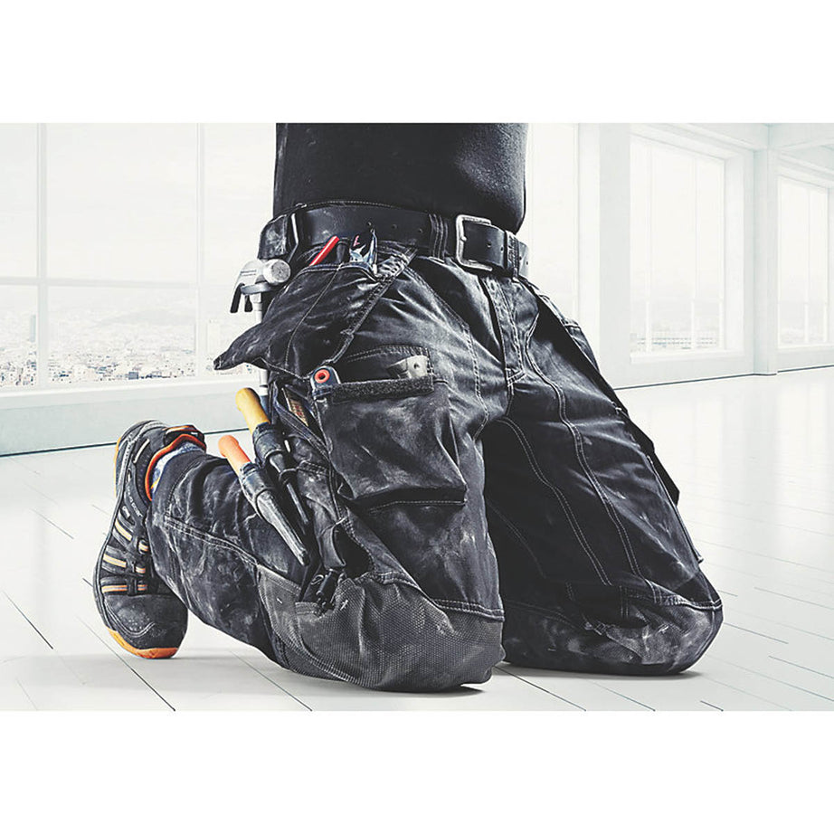Snickers Work Trousers Mens Twisted Leg Grey Black Multi Pocket Cargo 35W 32L - Image 3