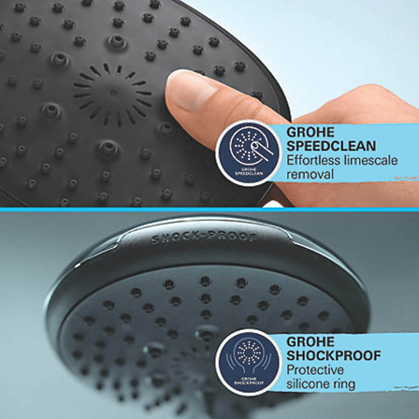 Grohe Precision Get HP Rear-Fed Exposed Chrome Thermostatic Shower Mixer 600mm - Image 3