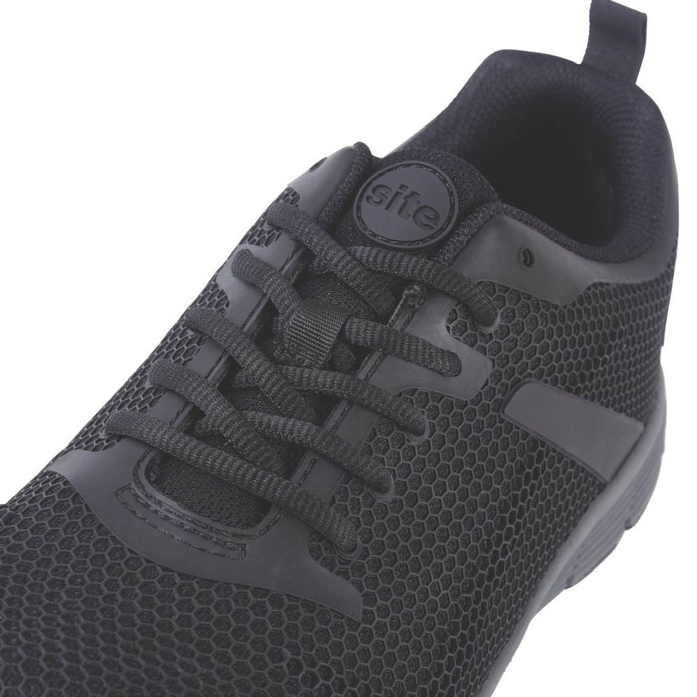 Site Mens Safety Trainers Black Water Resistant Steel Toe Cap Wide Fit Size 3 - Image 2