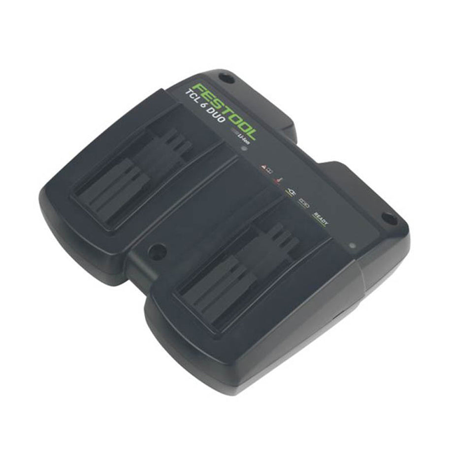 Festool Dual Rapid Charger 6A Charges 10.8/14.4/18V Batteries LED Display - Image 2