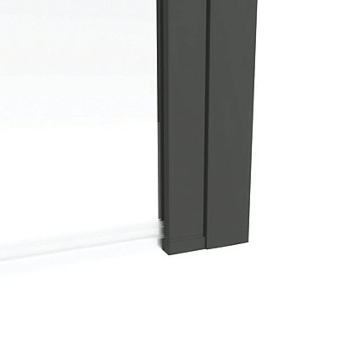 Semi-Framed Matt Black Bath Screen Reversible 800mm x 1400mm - Image 3