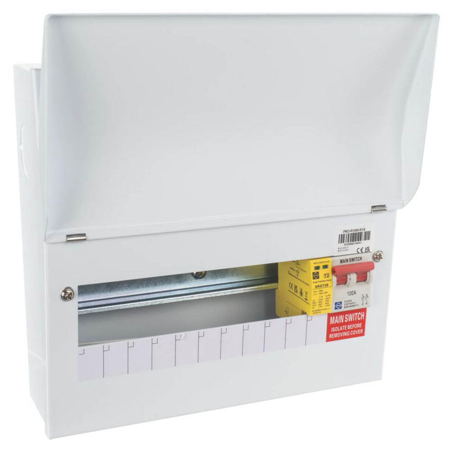 Lewden Main Switch Consumer Unit with SPD PRO-R10W-R1S 13-Module 10-Way - Image 3