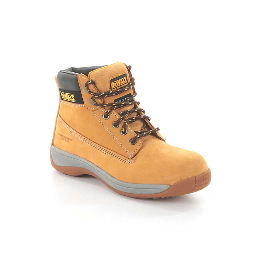 DeWalt Mens Safety Boots Wide Fit Yellow Ankle Steel Toe Cap Leather Size 7 - Image 1