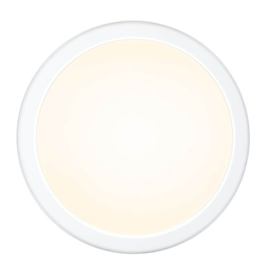 TCP LED Bulkhead Light Indoor Outdoor Emergency Round Microwave Sensor White - Image 1
