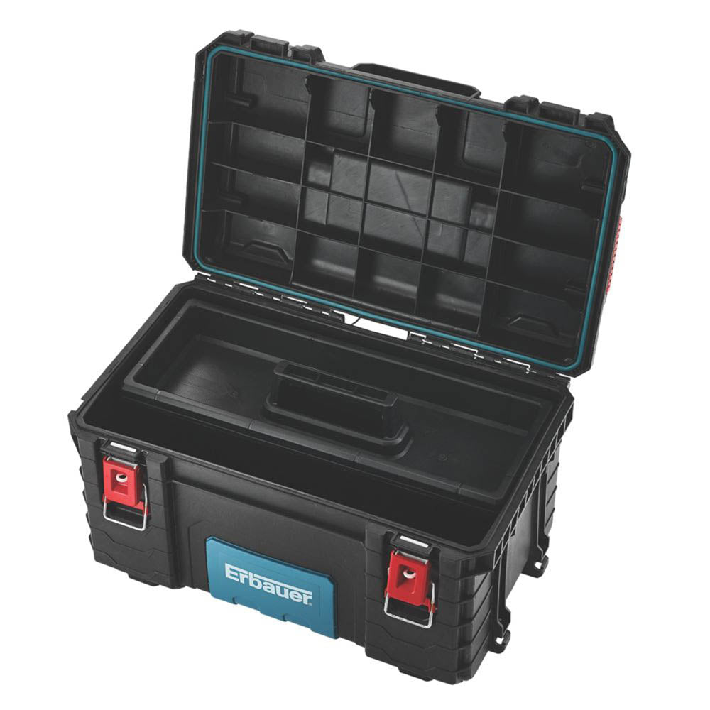 Erbauer Tool Box 22 1/4 " Connecx Chest Storage Heavy Duty Organiser Lockable - Image 2