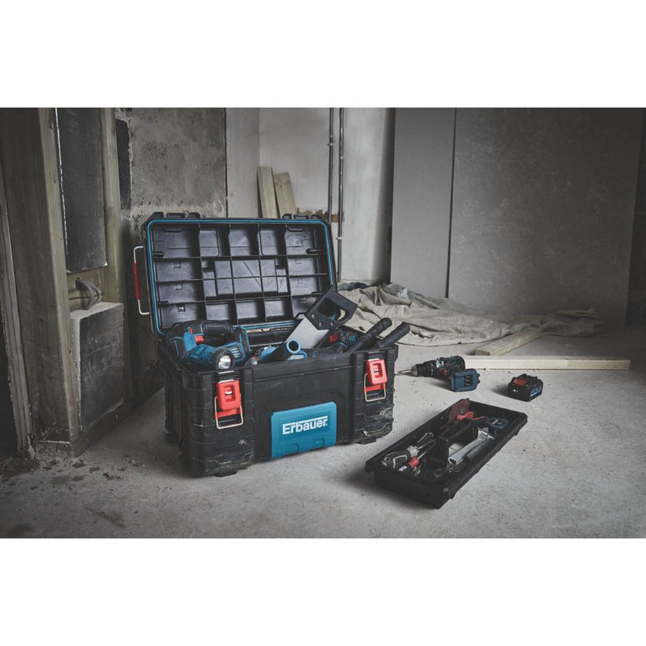 Erbauer Tool Box 22 1/4 " Connecx Chest Storage Heavy Duty Organiser Lockable - Image 4