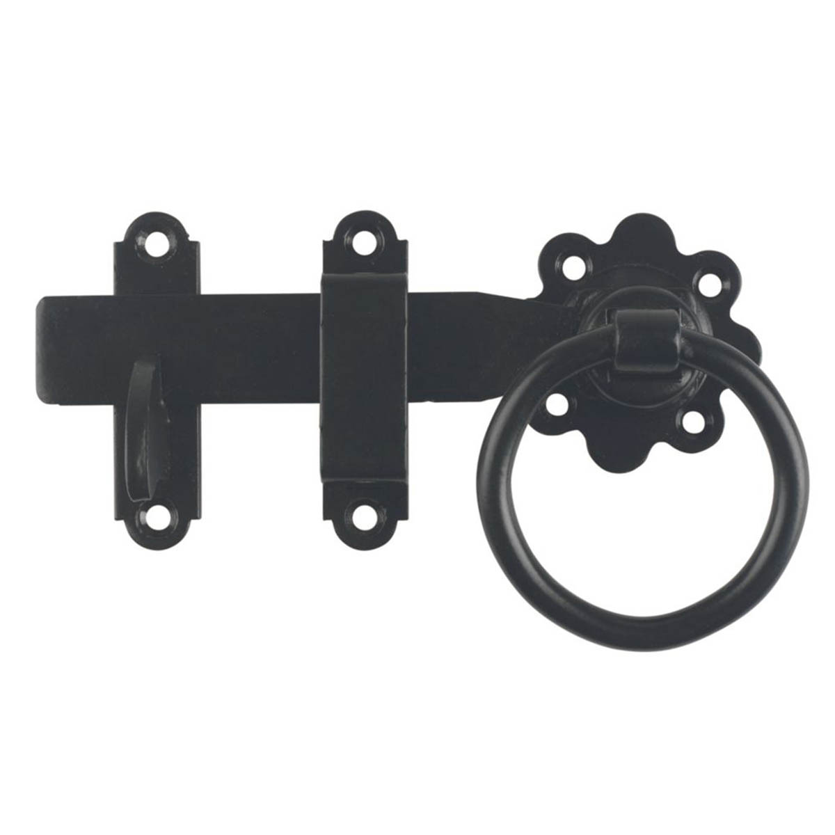 GateMate Ring Latch Side Gate Kit Matt Black Corrosion Rust Resistant 5 Pieces - Image 4