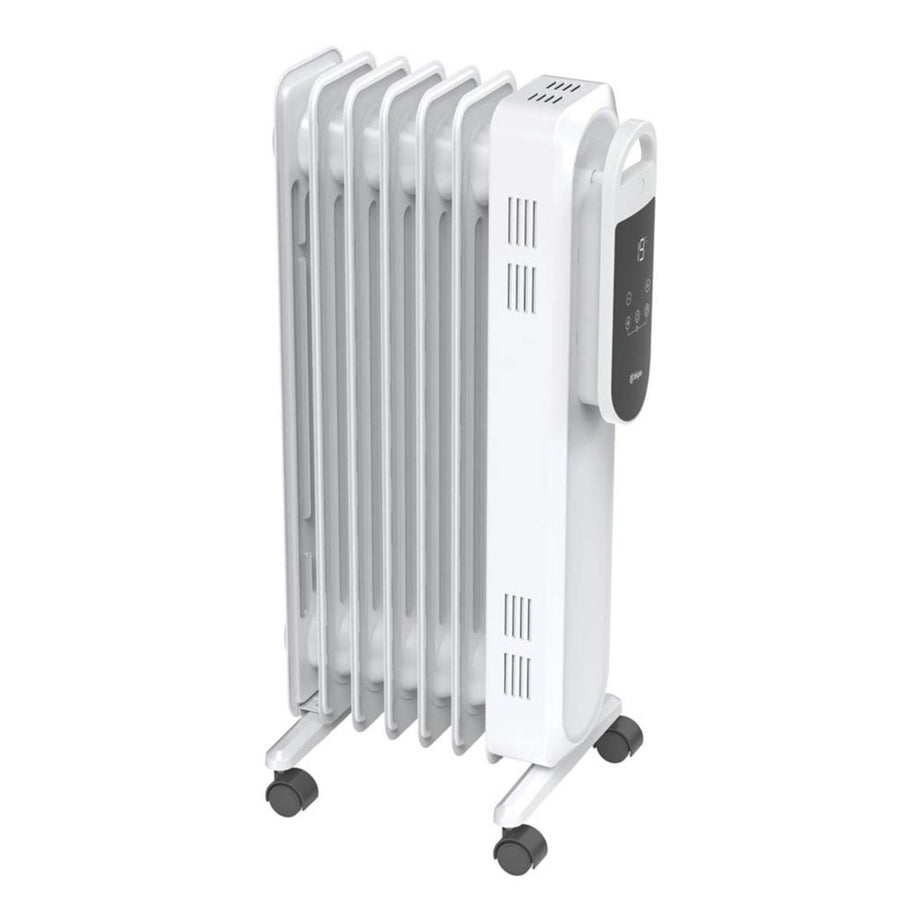 Blyss Oil Filled Radiator Electric Portable White 3 Heat Settings Timer 1500W - Image 1