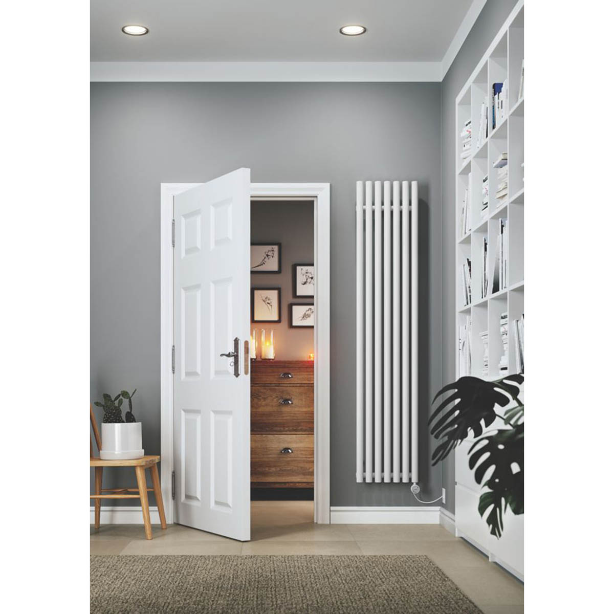 Terma Electric Radiator Oil Filled White Wall Mounted Programmable H180xW37cm - Image 5