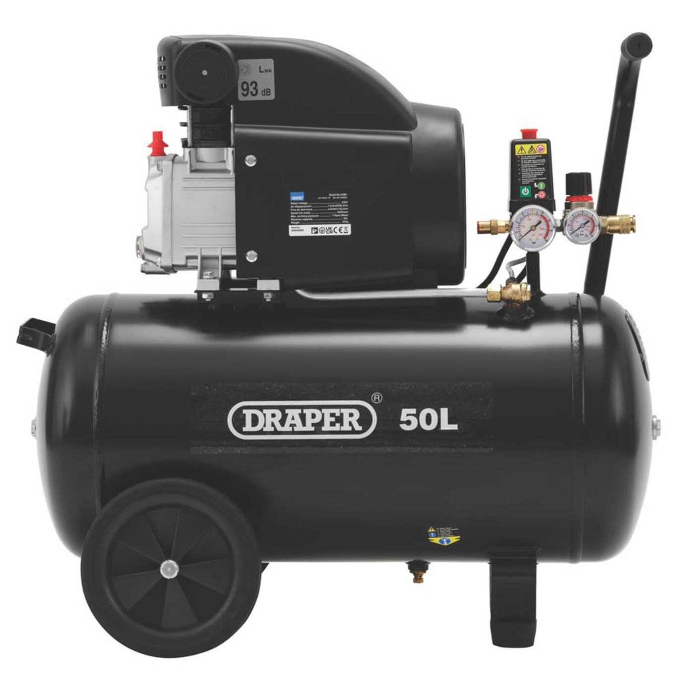Draper 24981 50Ltr Brushless Electric Direct Drive Air Compressor 230V - Image 1