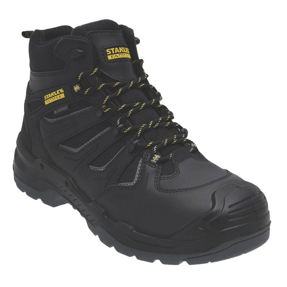 Stanley FatMax Safety Boots Mens Black Waterproof Steel Toe Cap Ankle Size 12 - Image 1