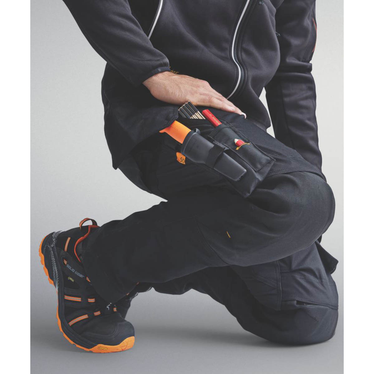 Snickers Work Trousers Mens Slim Fit Black Stretch Multi Pockets Cargo 36"W 35"L - Image 3