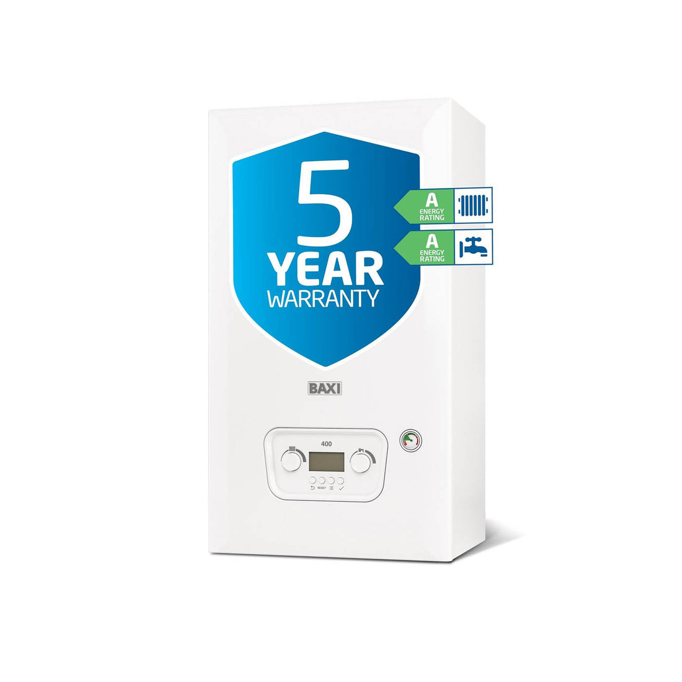 Baxi 430 Combi Boiler 2 White Compact Domestic For Heating And Hot Water - Image 2
