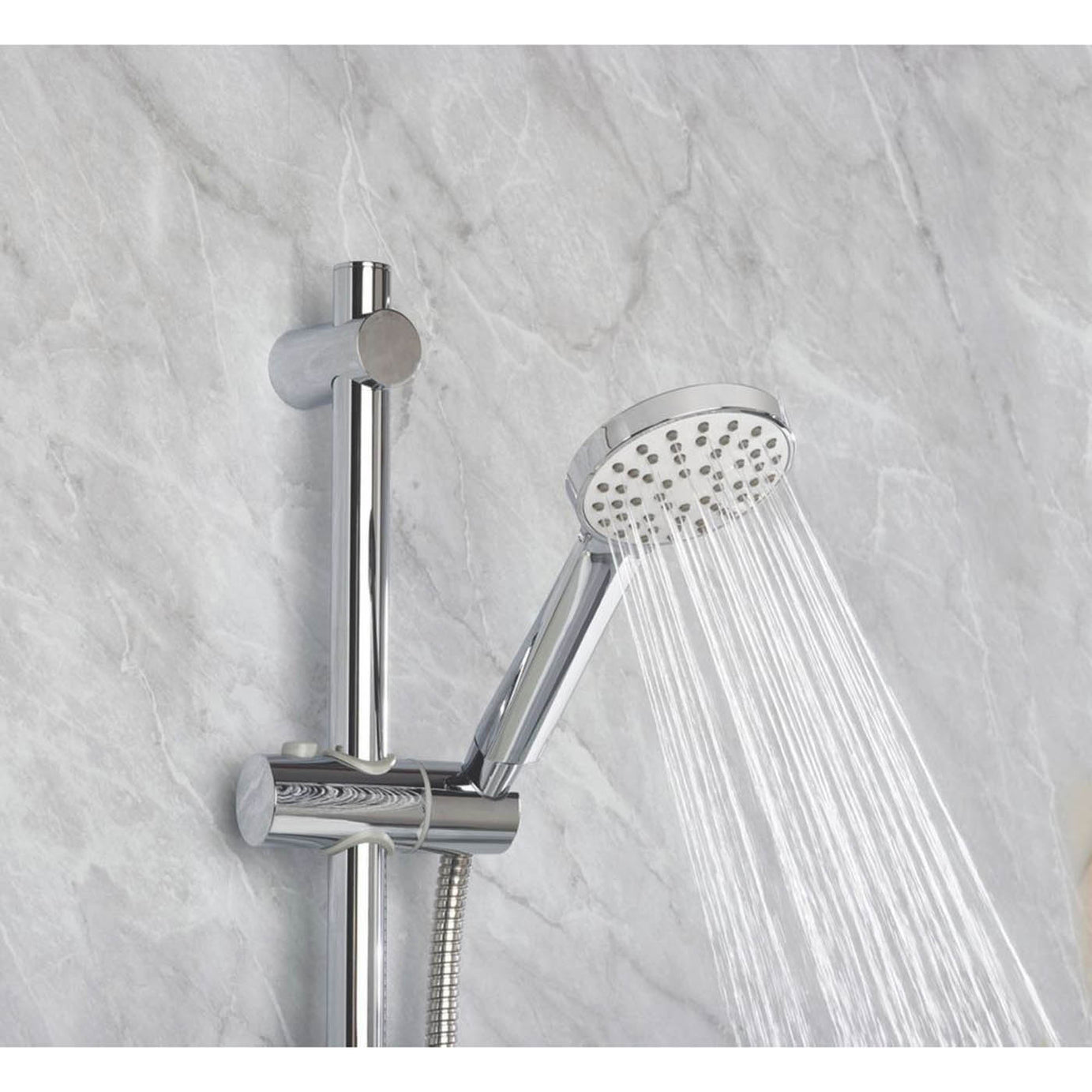 Bristan Thermostatic Mixer Shower Kit Chrome Exposed Single Spray Pattern Round - Image 4