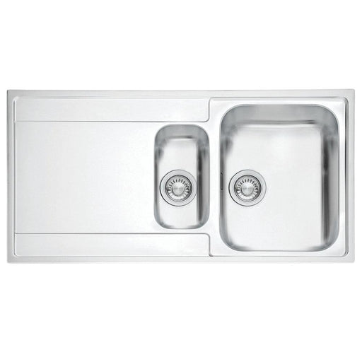Kitchen Sink Inset Stainless Steel 1.5 Bowl Left Hand Drainer Rectangular 1000mm - Image 1