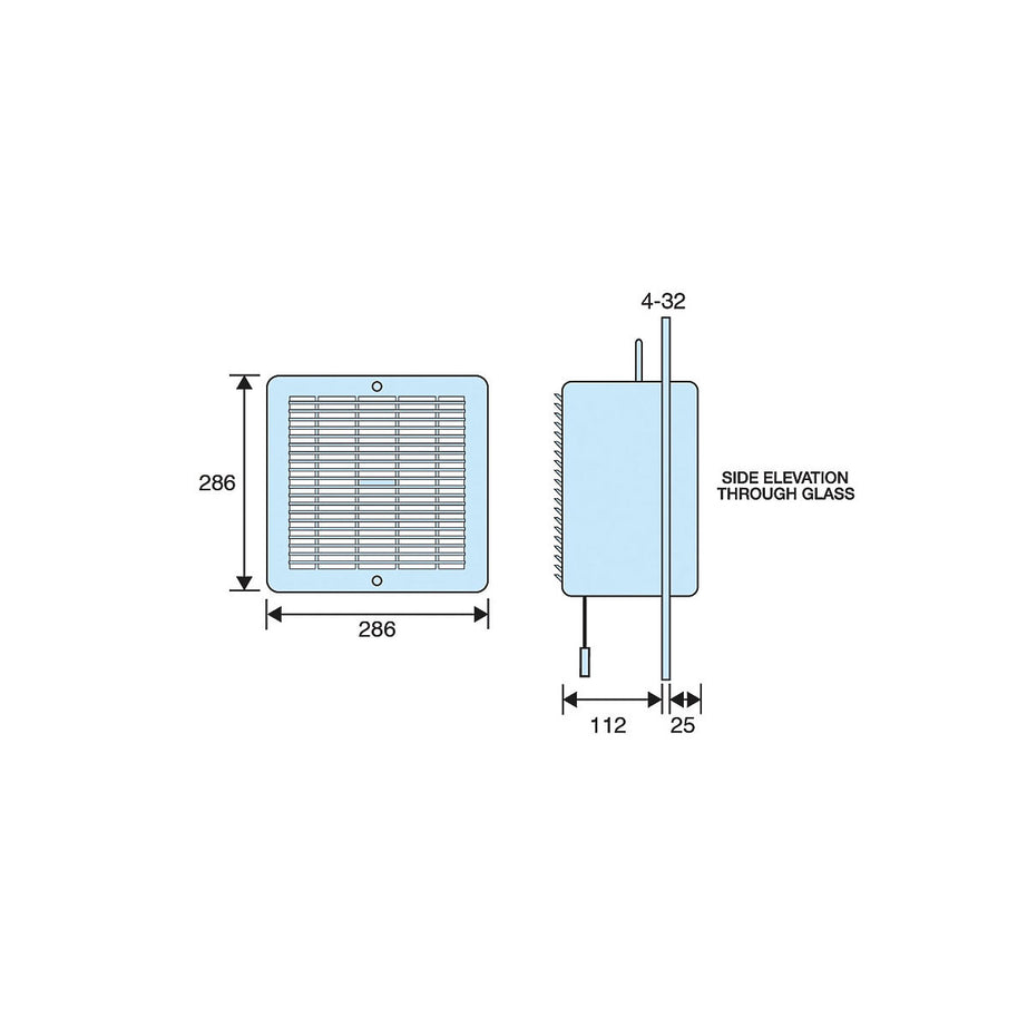 Manrose Commercial Extractor Fan WF230A Axial Wall Or Window Mount 230mm White - Image 2