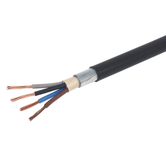 Prysmian Armoured 4-Core Cable 6944X 4mm² x 25m Black PVC Sheathed Cable - Image 2