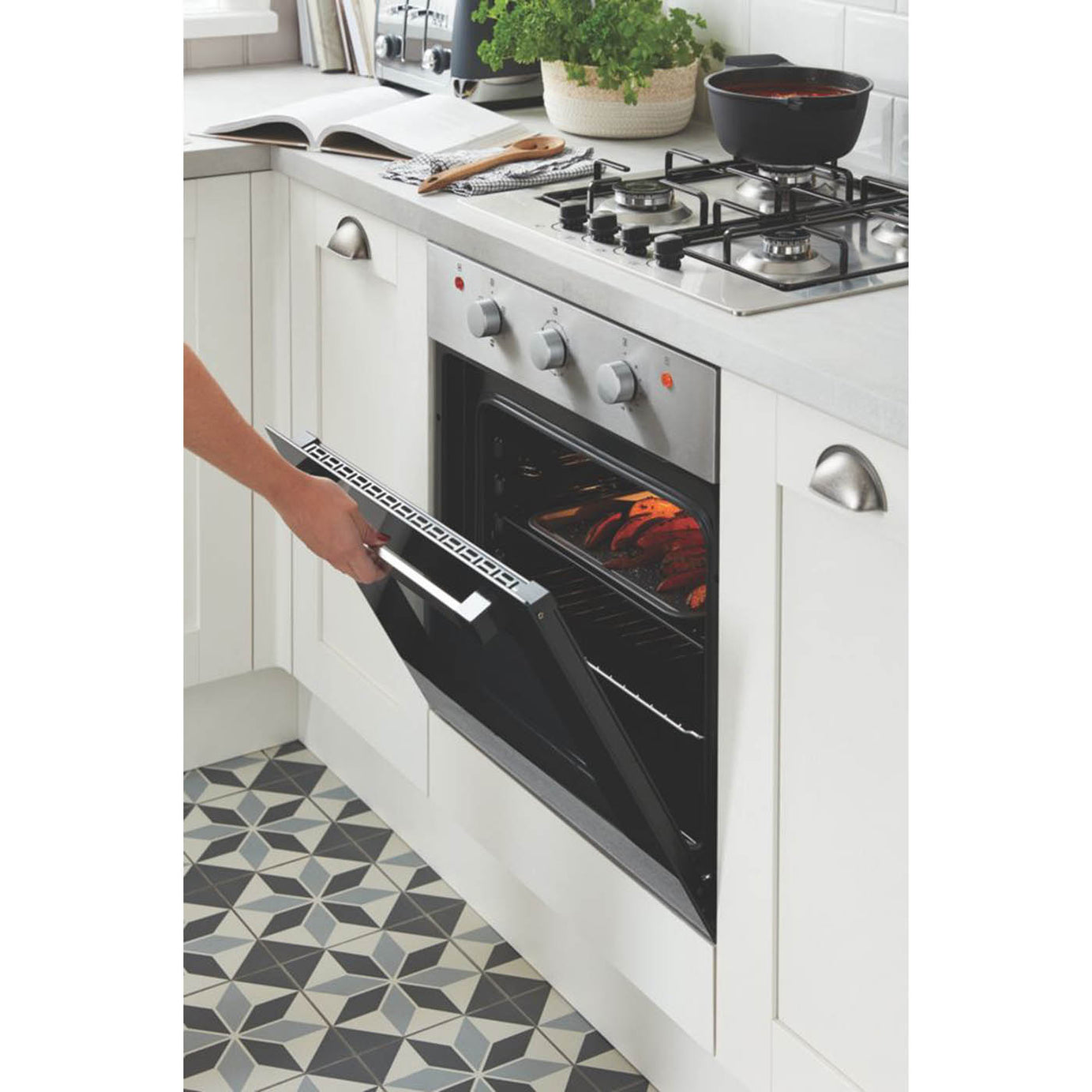 Cooke And Lewis Electric Fan Oven Integrated Single 59.5cm Grill Timer 2000W - Image 5