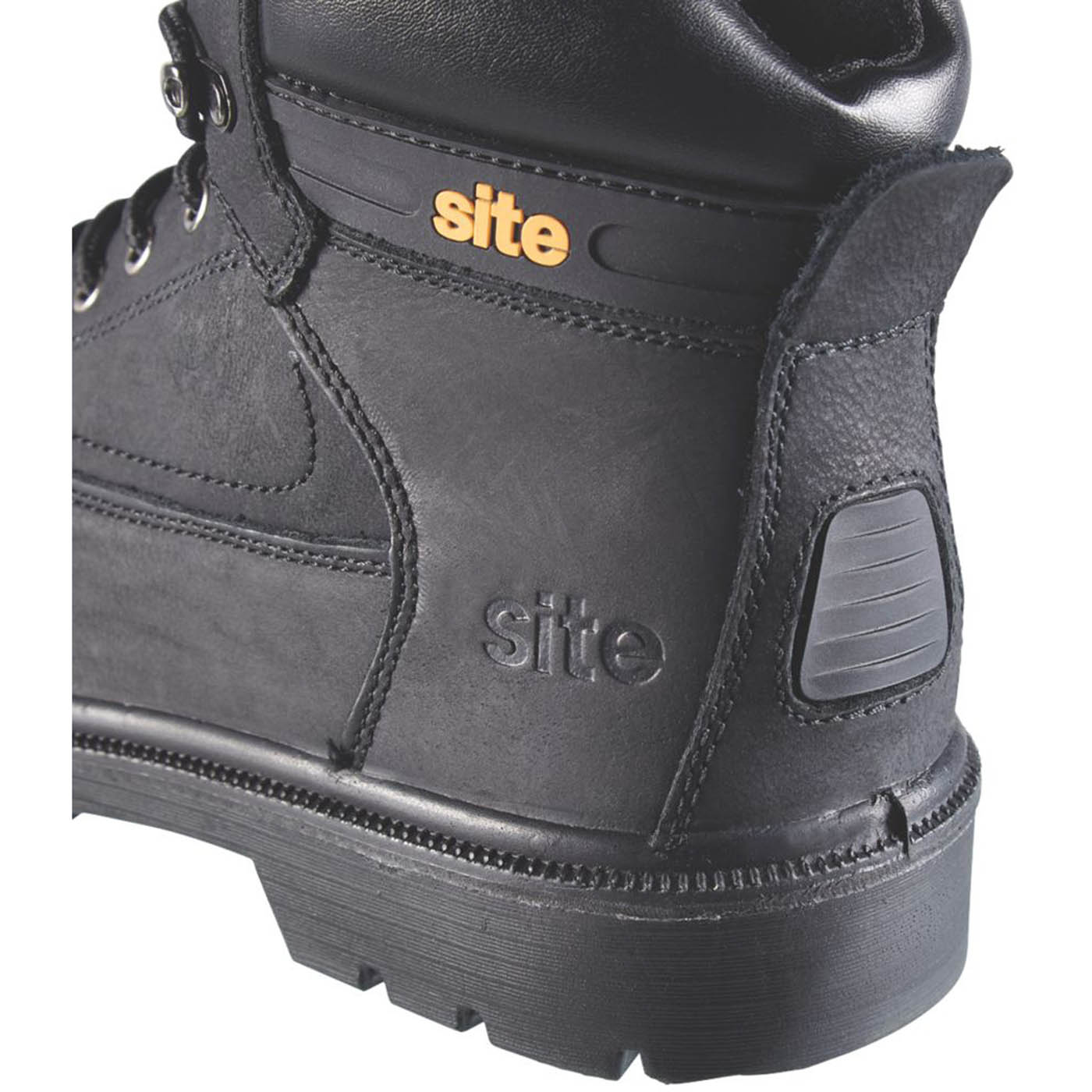 Site Safety Boots Mens Wide Fit Black Leather Water Resistant Steel Toe Size 9 - Image 4