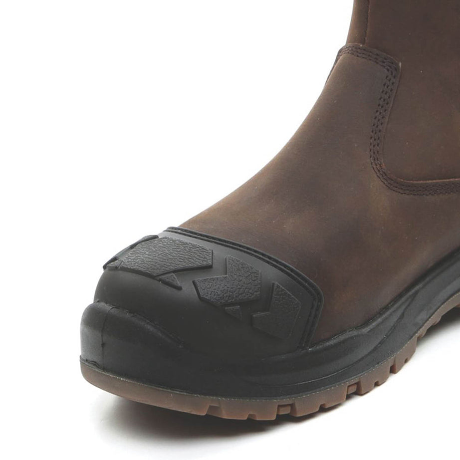 DeWalt Safety Dealer Boots Mens Standard Fit Brown Leather Steel Toe Size 10 - Image 5