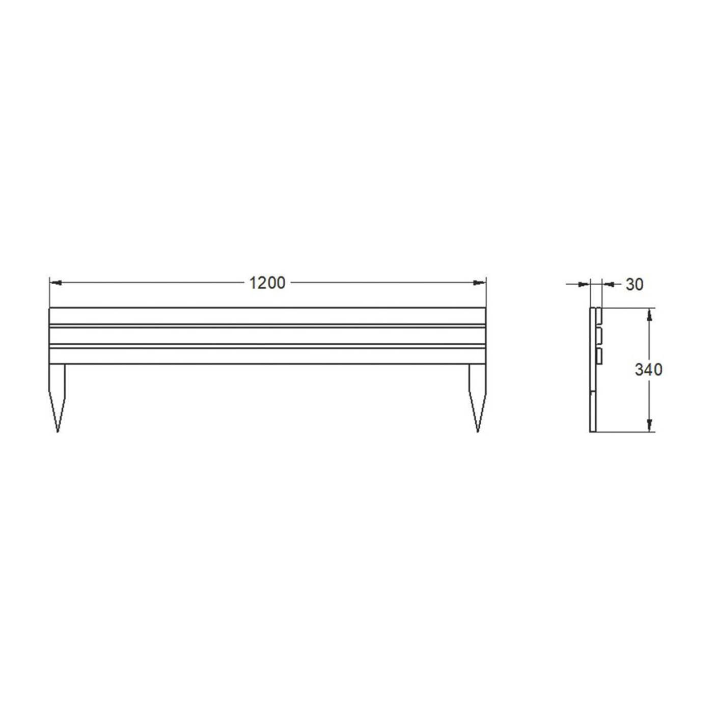 Forest Garden Slatted Border Edging Smooth-Planed 1.2m 5 Pack - Image 6