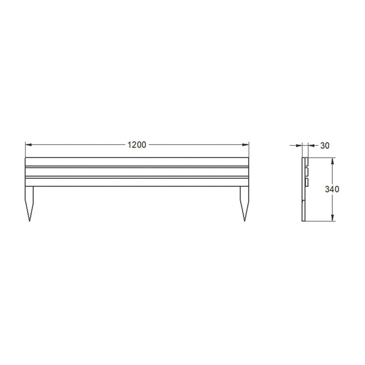 Garden Border Edging Timber Smooth Planed Grass Path Edge 1.2m Pack Of 5 - Image 6