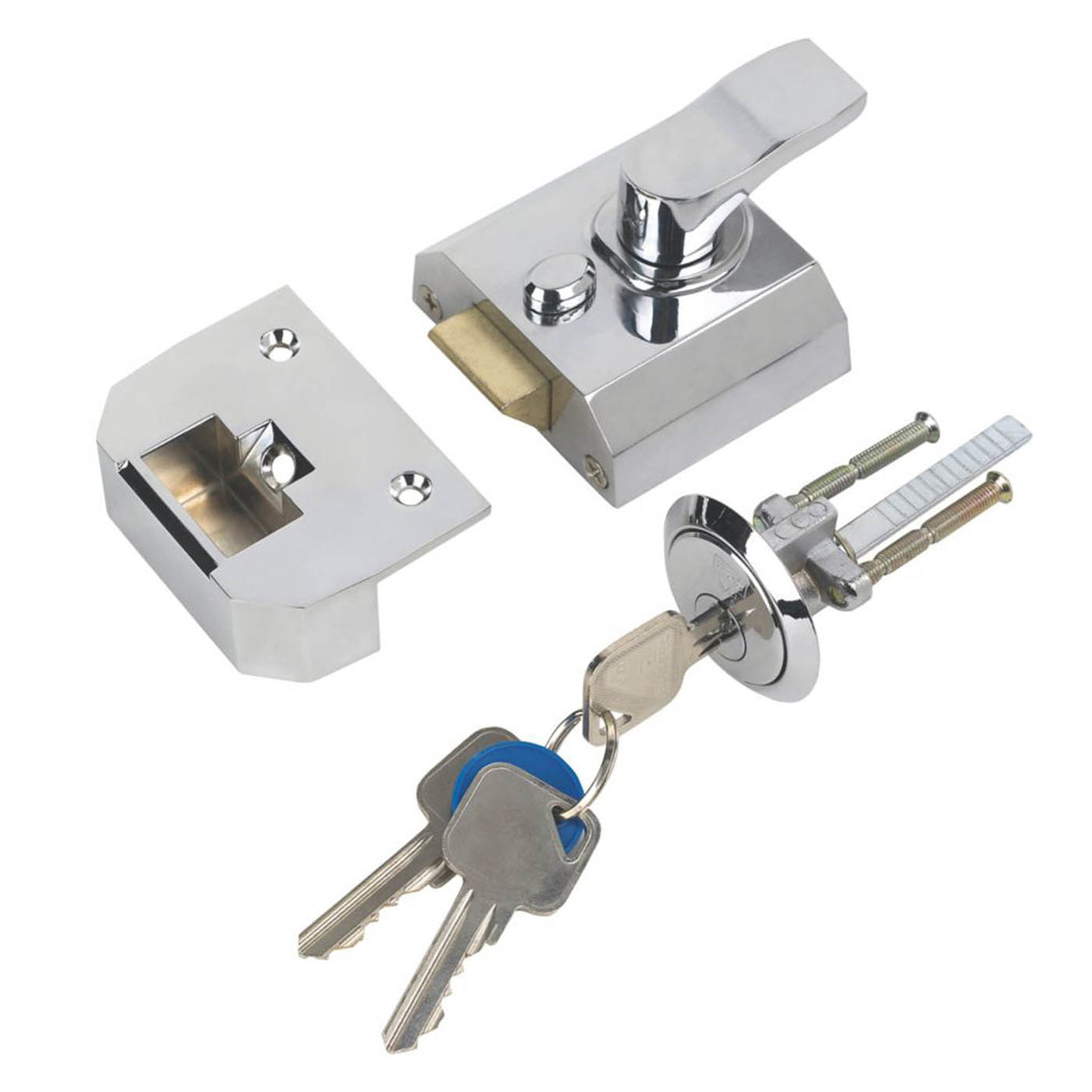 Smith & Locke  Traditional Night Latch Polished Chrome 40mm Backset - Image 1