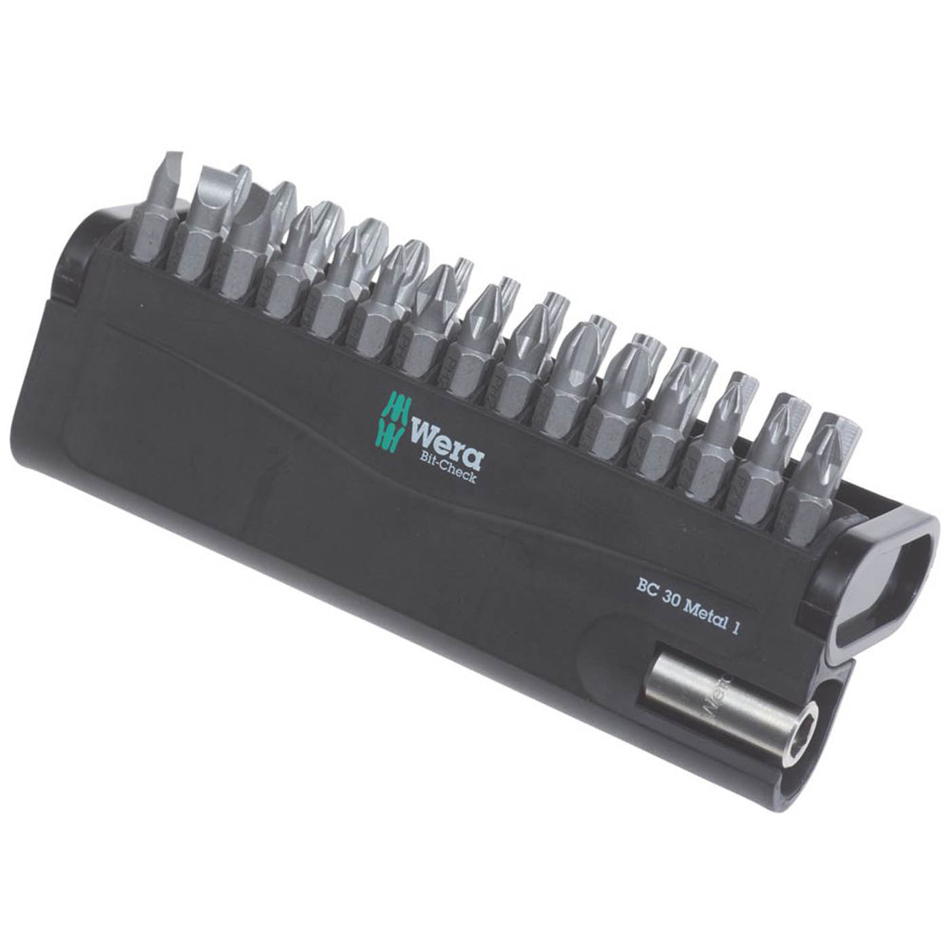 Wera Screwdriver Bit Set 1/4" Hex Shank Mixed Metal Tough Compact 30 Pieces - Image 1