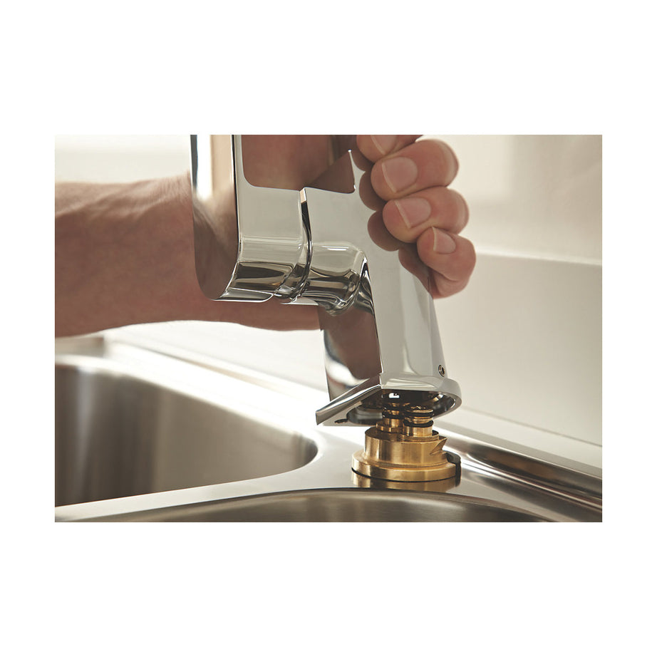 Bristan Kitchen Sink Tap Mono Mixer Chrome Double Lever Ceramic Disc Faucet - Image 2