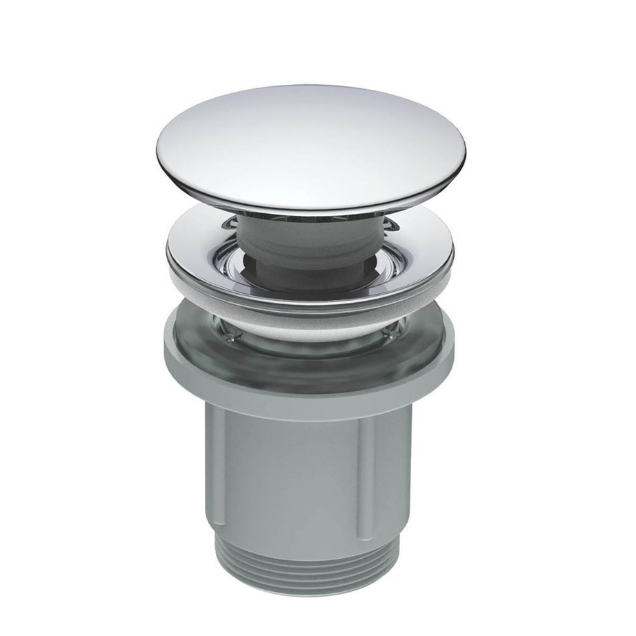 Swirl Basin Mixer Tap Mono Brass Chrome Soft Touch Lever Clicker Waste Modern - Image 3